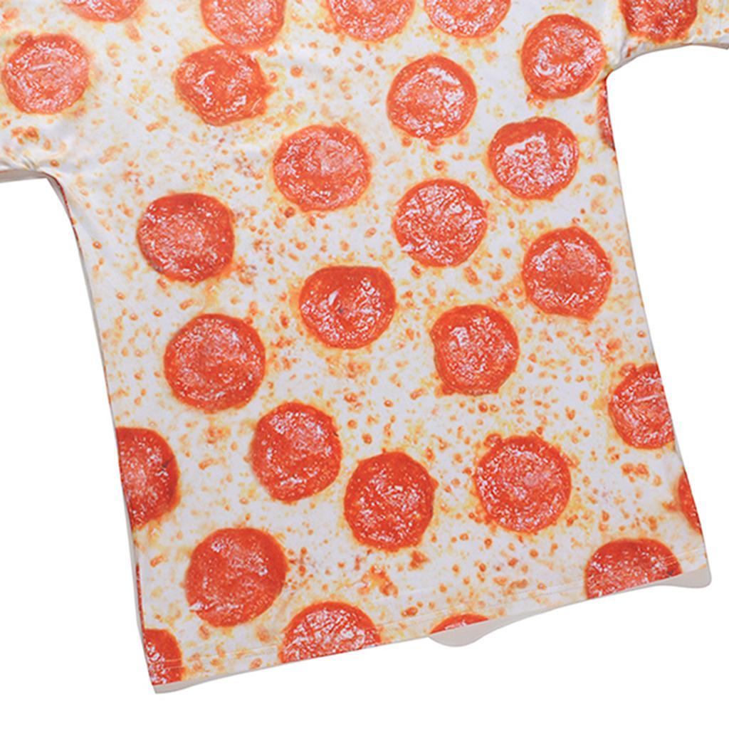 Funny Fashion T-Shirt Men's Pizza Food 3D Print Tops Short Sleeve O-neck Summer Sports Tee Shirt
