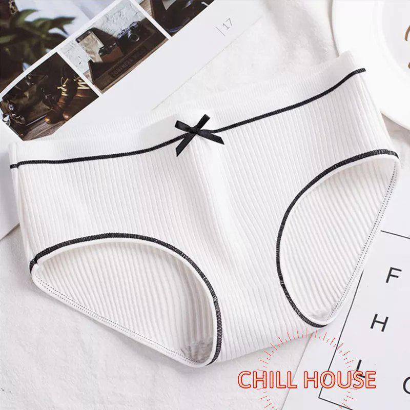 Set 4 Quần Lót Gân Tăm Đính Nơ Siêu Yêu - CHILLHOUSE