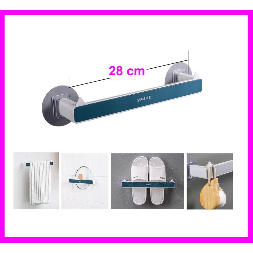 Giá treo dép dán tường 28cm siêu chắc thương hiệu Simple Giá treo khăn Giá treo vung nồi dán tường tiện lợi