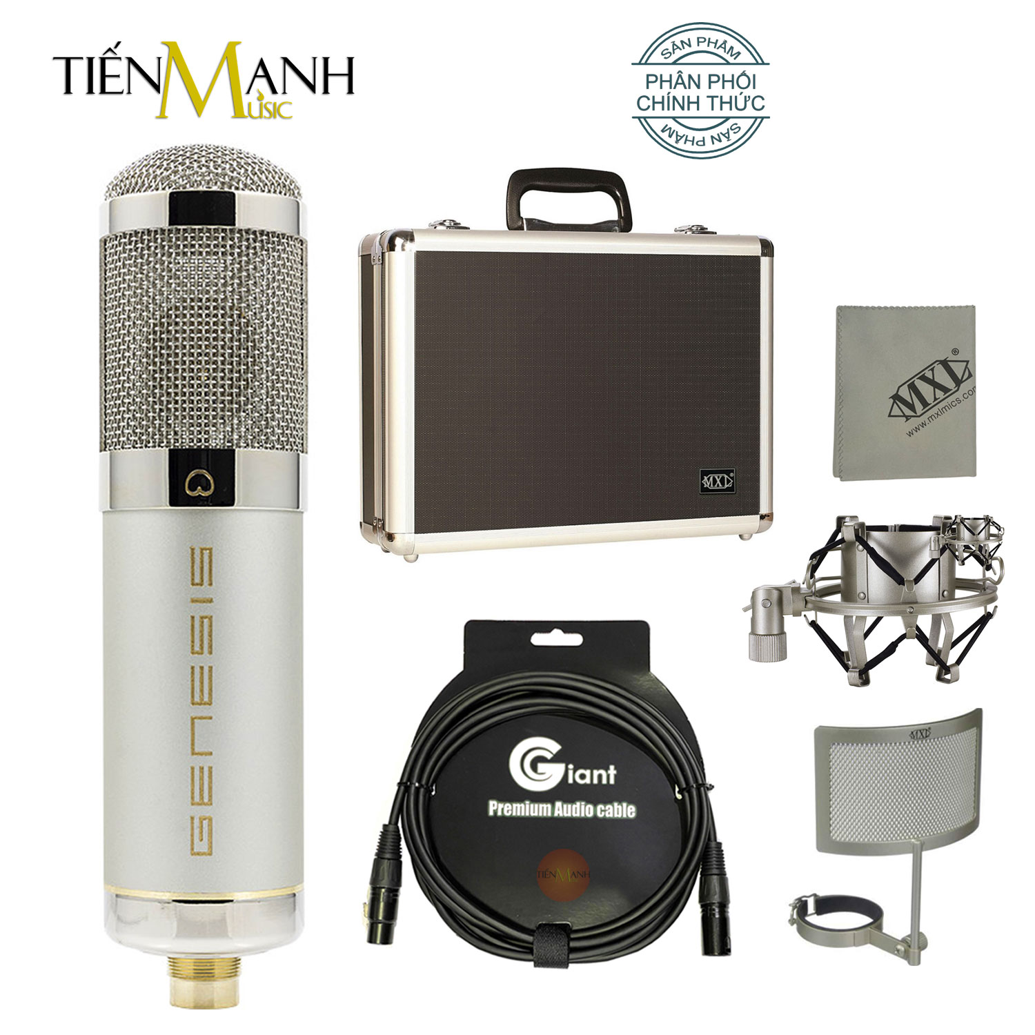 Micro MXL Genesis FET HE Thu Âm Condenser Livestream Mic Phòng Thu Studio Heritage Edition Microphone Cardioid Hàng Chính Hãng