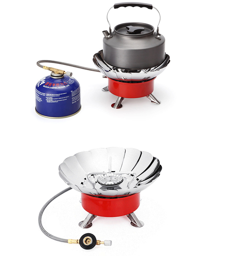 Bếp gas mini chống gió gấp gọn kiểu dáng hoa sen tiện dụng cho cắm trại dã ngoại du lịch