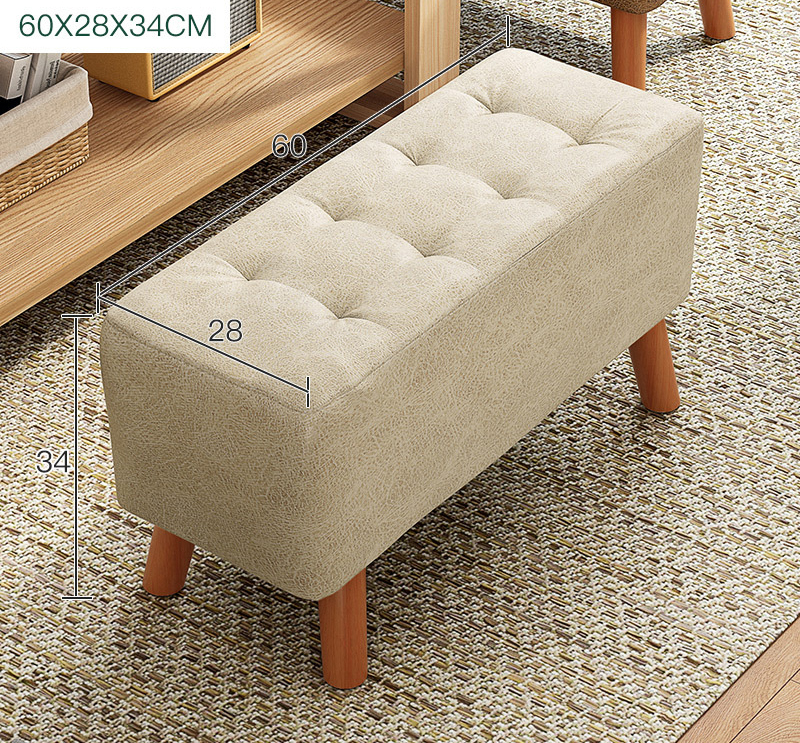 Ghế đôn sofa đệm xốp bọt biển mềm mại, đôn bàn trang điểm phòng khách phong cách Bắc Âu sang trọng hiện đại, trẻ trung