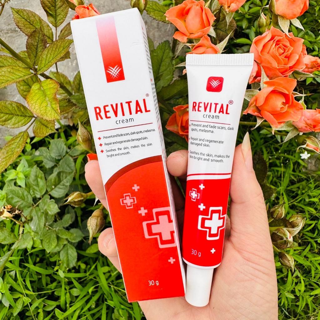 COMBO 3 Tuýp Kem Mờ Sẹo REVITAL 30g, Hỗ Trợ Làm Mờ Sẹo, Giúp Dịu Da Cho Làn Da Sáng Mịn, Hồng Hào