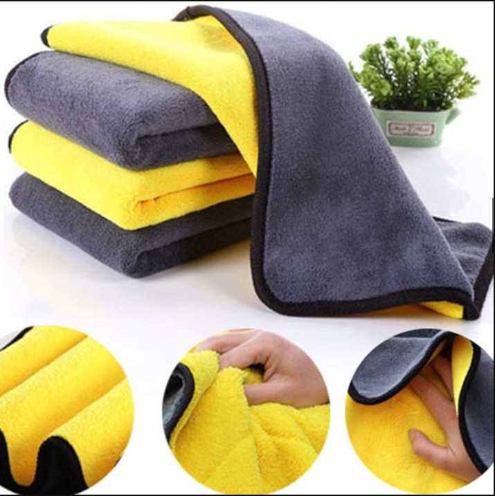 Khăn lau xe hơi ô tô cao cấp microfiber 3 kích thước dày mịn không để lại bụi vải, không để lại vệt nước, khăn lau chùi nhà cửa siêu sạch siêu thấm hút không đổ lông, rụng lông
