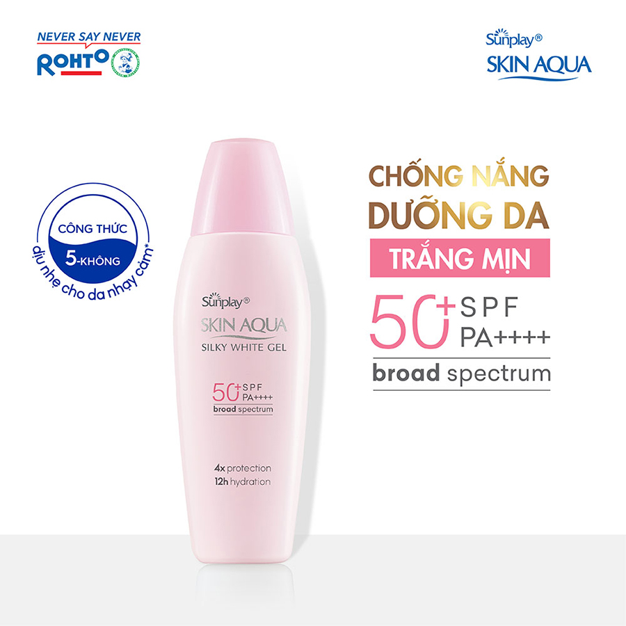 Gel Chống Nắng Dưỡng Da Trắng Mượt Sunplay Skin Aqua Silky White Gel SPF50, PA++++ (70g)