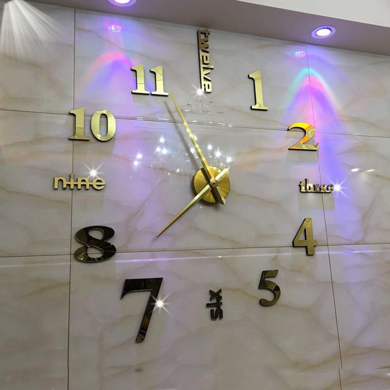 Đồng hồ dán tường 3D, Treo Tường trang trí decor đẹp.