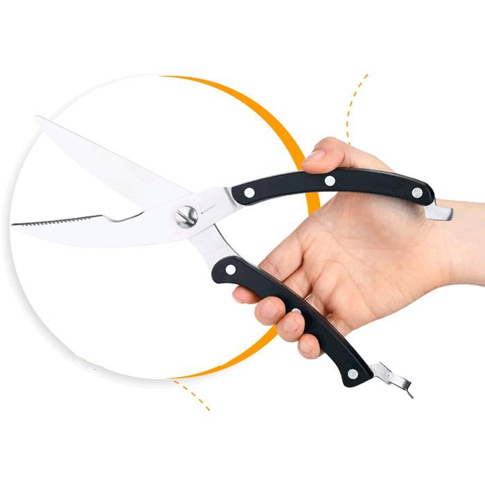 Kéo Cắt Gà Dài 25cm Bằng Thép Có Móc Gài Khóa