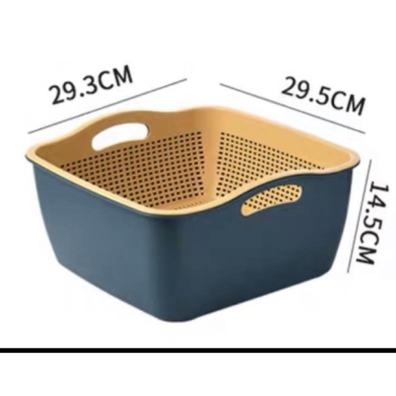 Rổ nhựa 2 lớp hình vuông ,rổ đựng rau củ quả hàng xuất Nhật cao cấp 1320