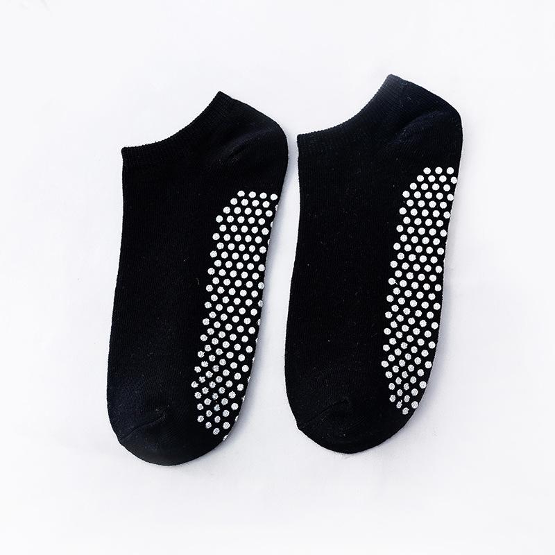 Phụ nữ chống trượt Trampoline Yoga Sock cotton Bông ngắn Khăn đàn hồi thể thao Cô gái thể thao bên ngoài vớ thể thao EU33-39 Color: BLUE