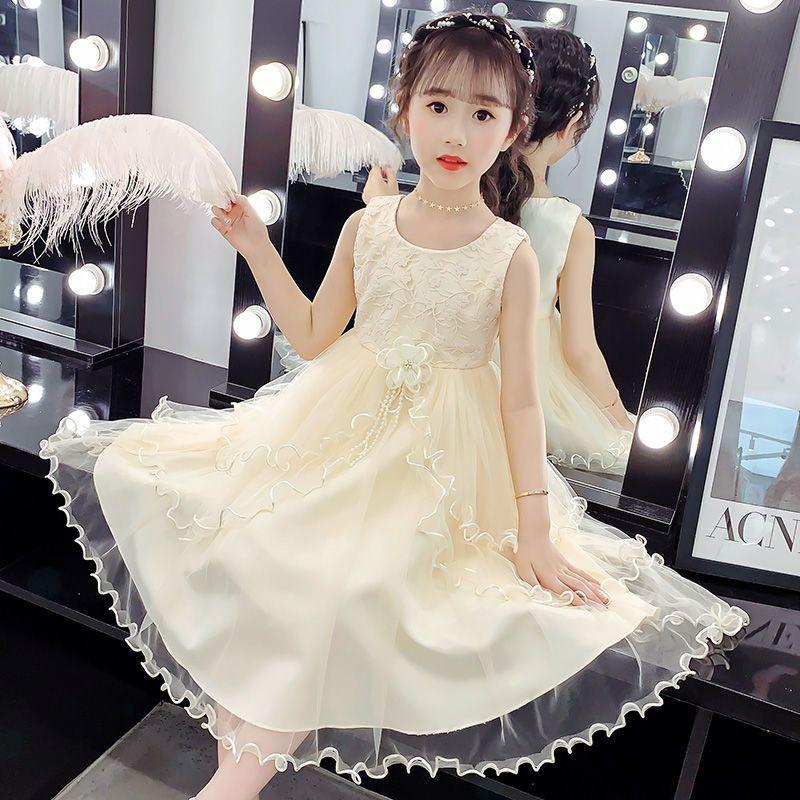 DONGSHOP Cô gái mùa hè đầm 2023 trẻ em tây mùa hè đầm công chúa váy cô gái mùa hè đầm