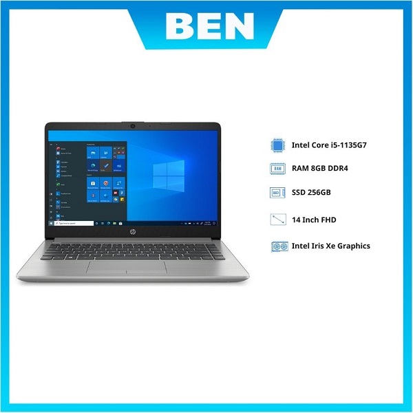 Laptop HP 240 G8 i5 1135G7/8GB/256GB/14"F/Win10//Bạc - Hàng chính hãng