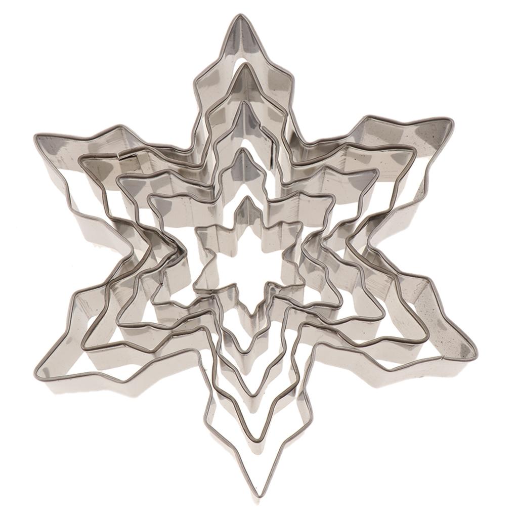 5pcs Cookie Cutter - Fondant Cake / Sugarcraft / Chocolate Decor Mold - DIY Baking Tool - Stainless Steel