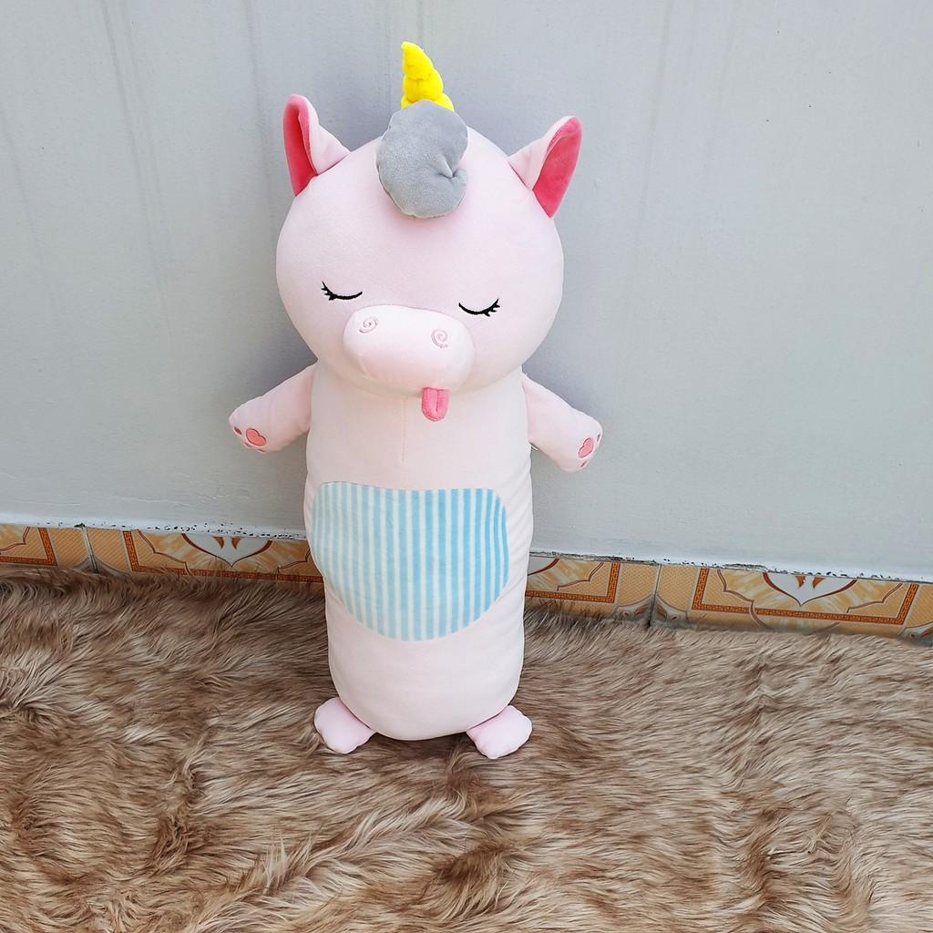 GỐI ÔM MINISO NGỰA KỲ LÂN UNICORN (70 CM) G45 (HỒNG NHẠT)