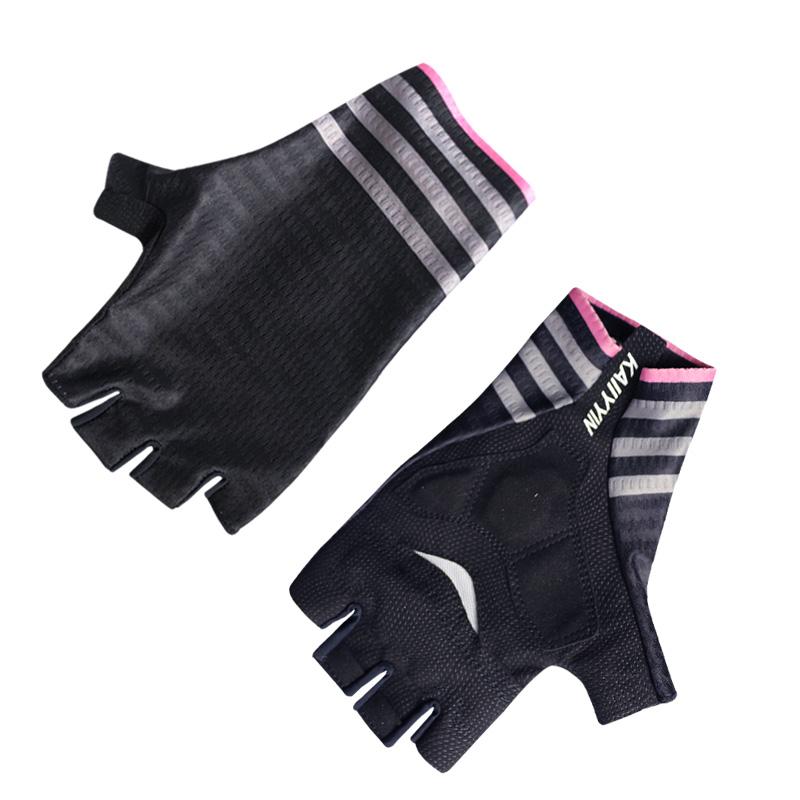 New Pro Aero Lưới Sọc Đường Găng Tay Xe Đạp Thoáng Khí Nam Nữ Thể Thao Xe Đạp Găng Tay Chống Trượt Chống Sốc Guantes Ciclismo