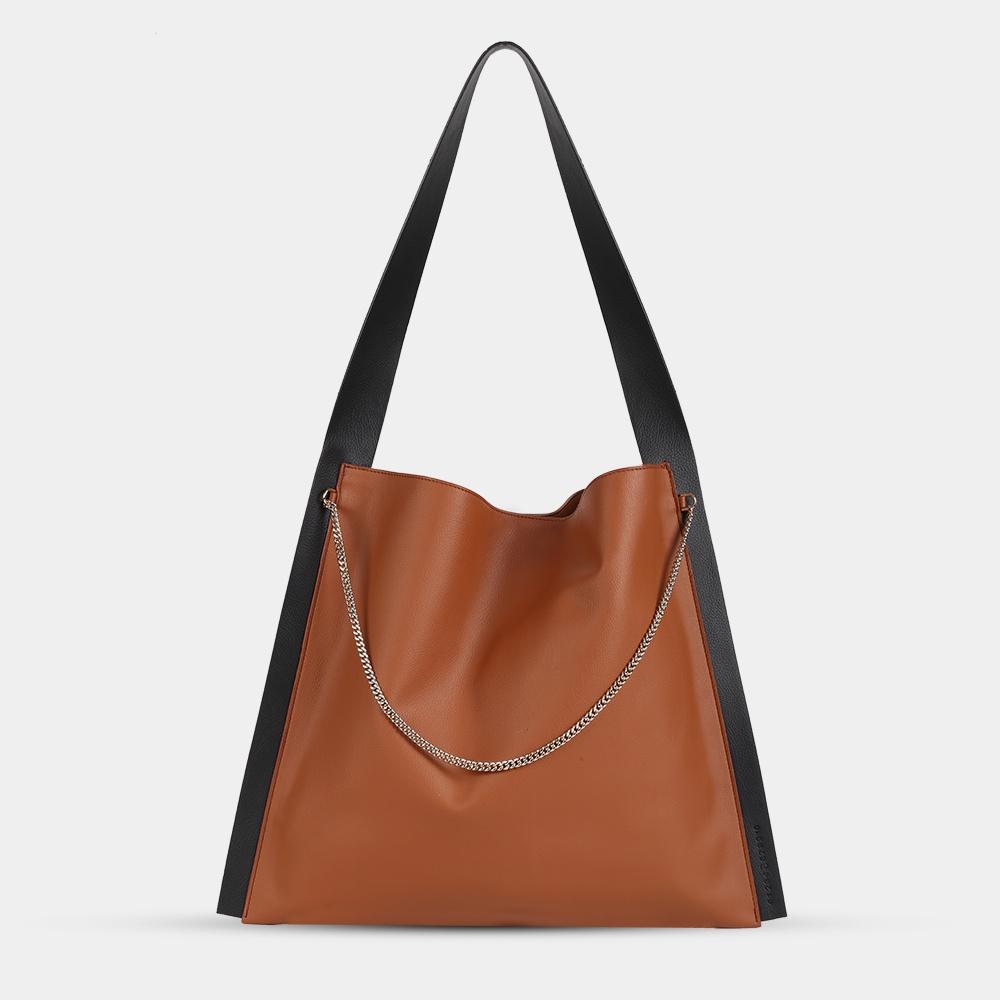 Túi xách PAPER Tote Bag màu cam đất phối dây đen - CHAUTFIFTH