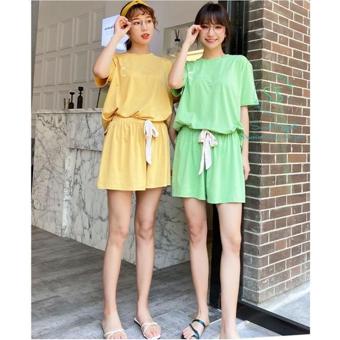 Set đồ nữ, đồ bộ mặc nhà, bộ đồ Hàn Quốc đi chơi, đi du lịch cotton cao cấp