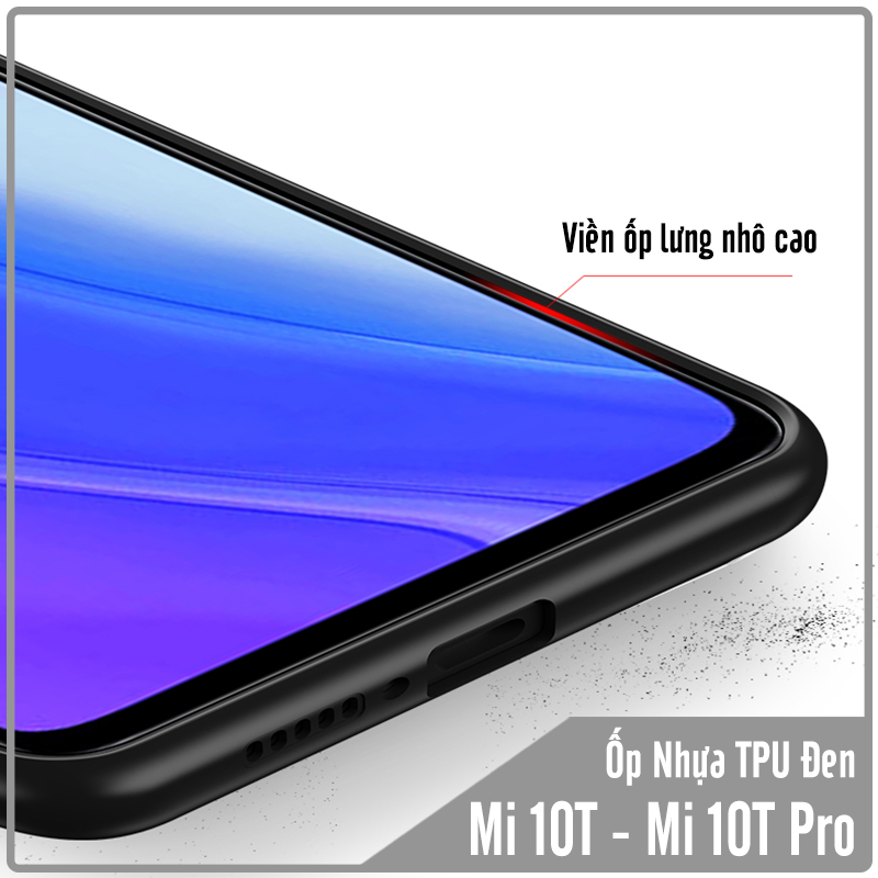 Ốp lưng cho Xiaomi Mi 10T - Mi 10T Pro 5G nhựa dẻo TPU Đen - che camera