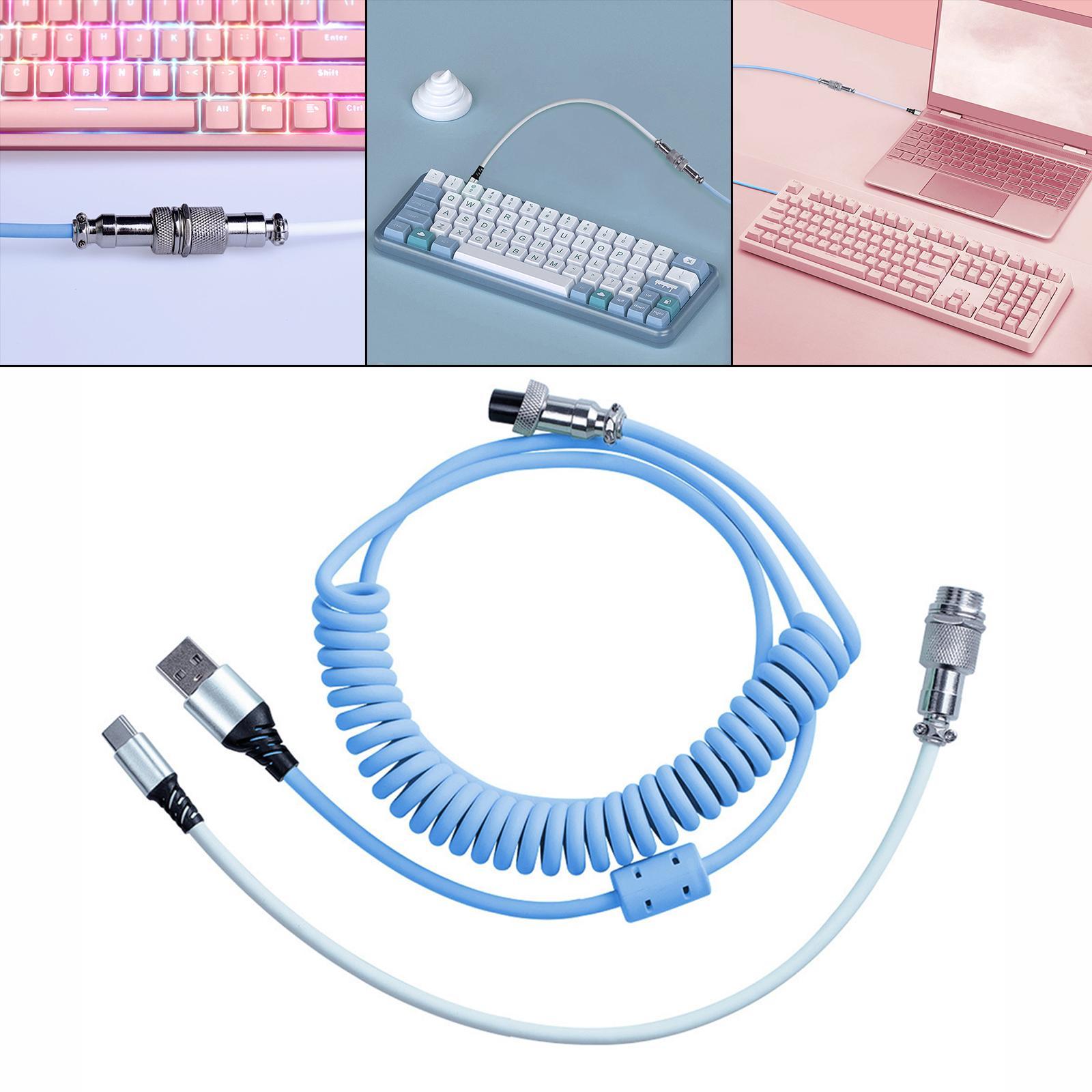 1.7M   Cable Detachable Spiral for Gaming Keyboard  Cable