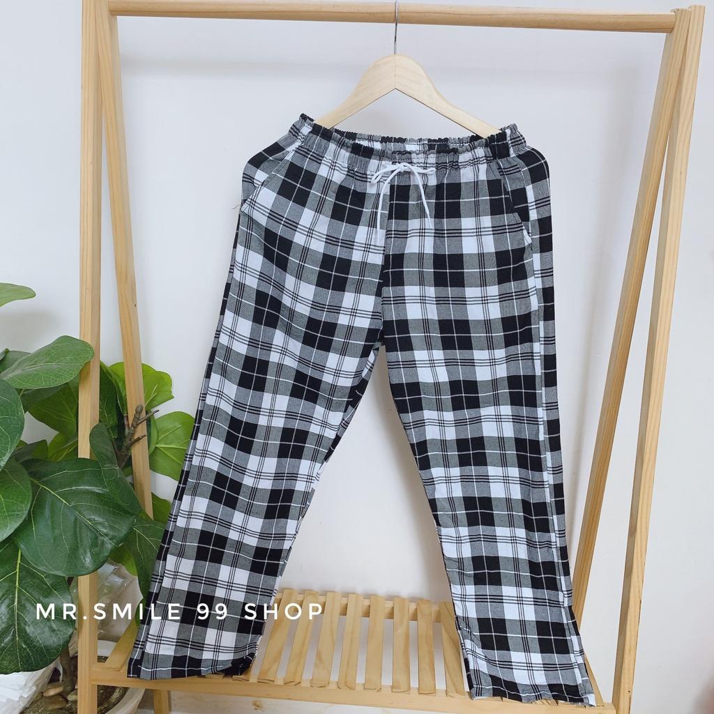 Quần BAGGY Caro Ống Rộng Unisex Form Suông, Caro Pants Nam Nữ Hot Trend Gen Z Ulzzang Mr.Smile 99 Shop