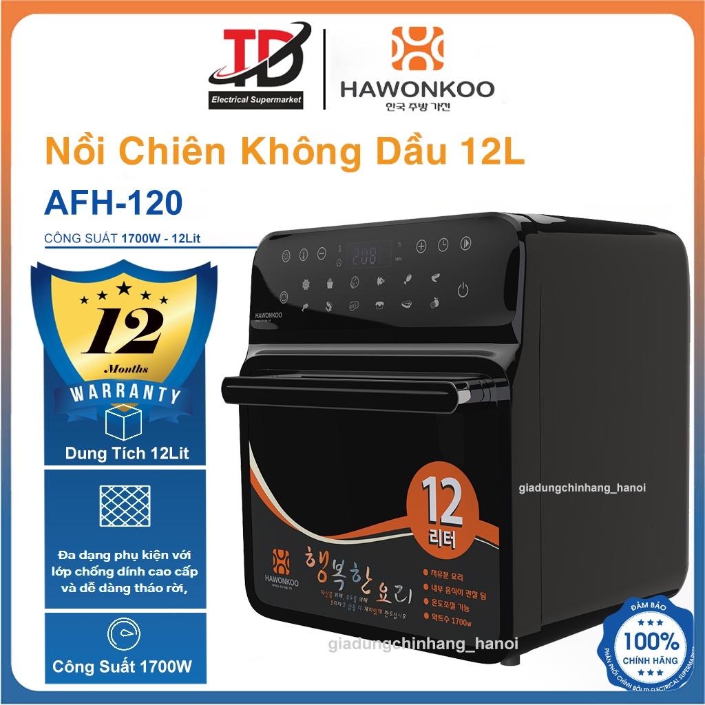 Nồi Chiên Không Dầu Hawonkoo AFH-120, 12Lit-1700W-12 Chế Độ Nấu, Hàng Chính Hãng