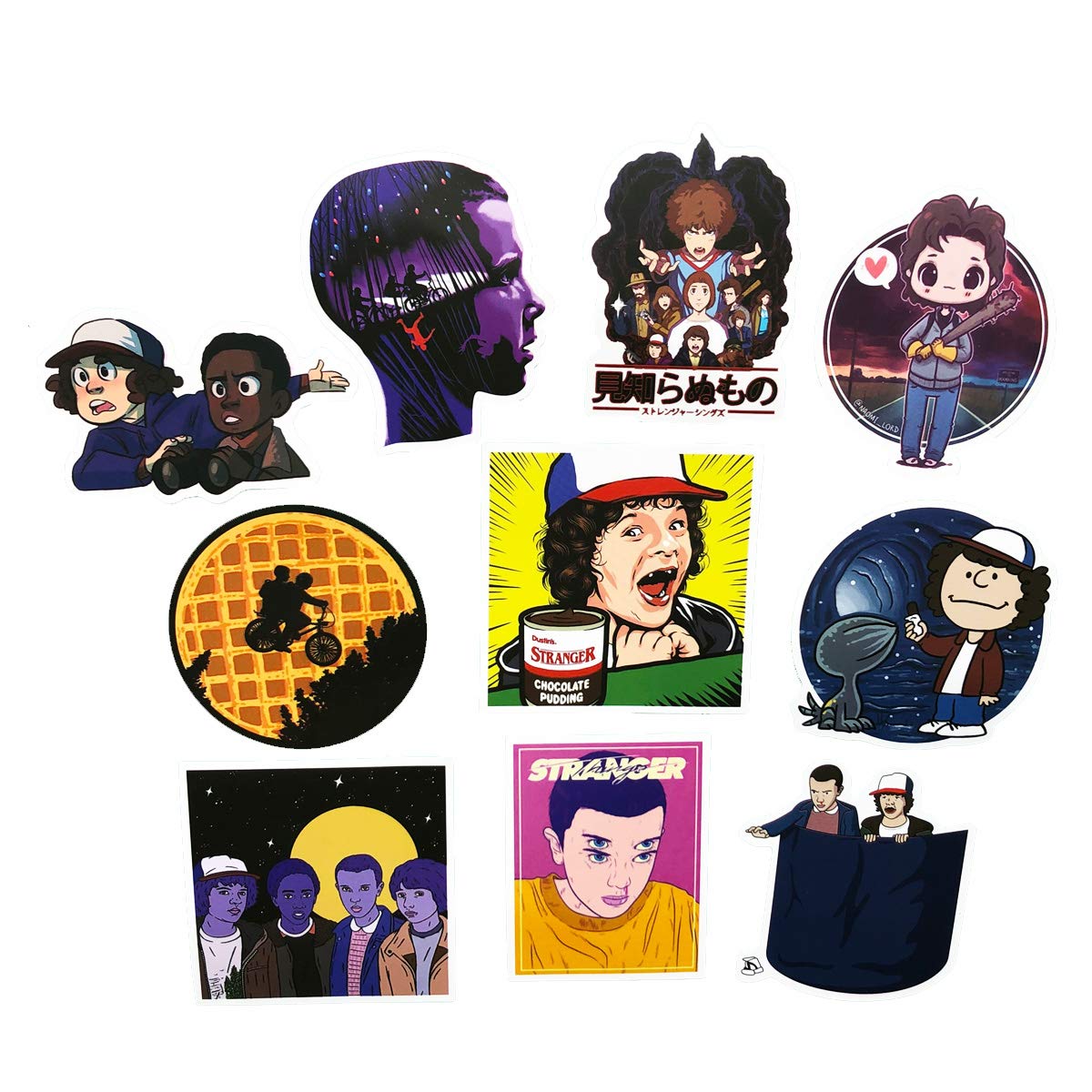 Sticker nhãn dán máy tính laptop, điện thoại chủ đề Stranger Things - Series 01 Netflix TV Shows