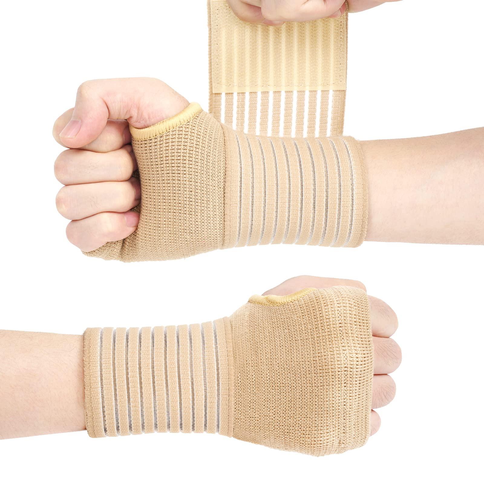 Băng chính, 2 miếng băng thủ công cổ tay với dây buộc Velcro cho thể thao và cuộc sống hàng ngày, cổ tay đeo cổ tay cổ tay cho phụ nữ và nam giới