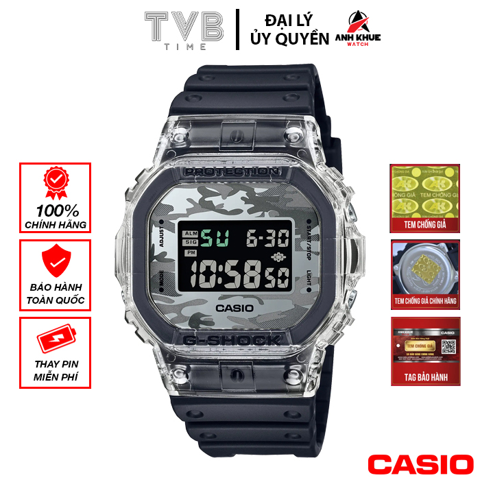 Đồng hồ nam dây nhựa Casio G-Shock chính hãng DW-5600SKC-1DR (42mm)