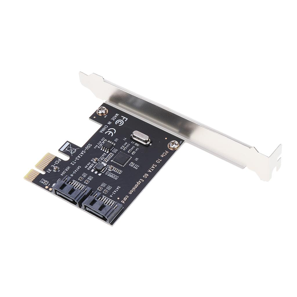 1 to 2 SATA 3.0 PCI E Slot Expansion Card with Internal SATA Header Port Adapter