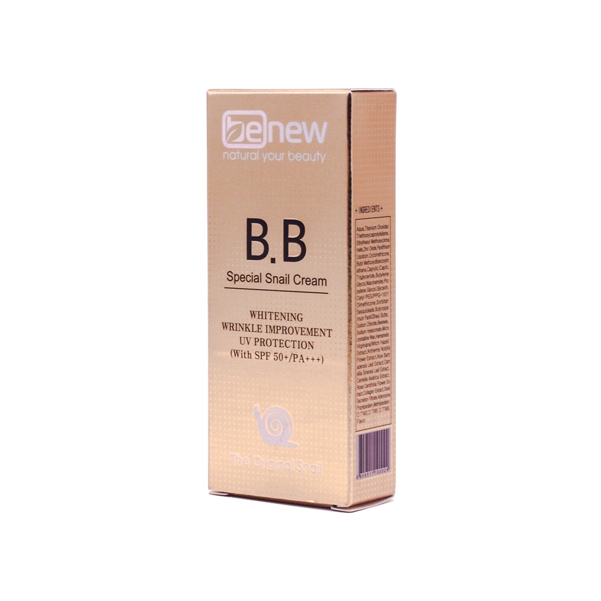 Kem nền siêu mịn tone tự nhiên BB Benew Special Snail Hàn Quốc tinh chất ốc sên SPF 50 PA+++ ( 50ml) - Hàng Chính Hãng