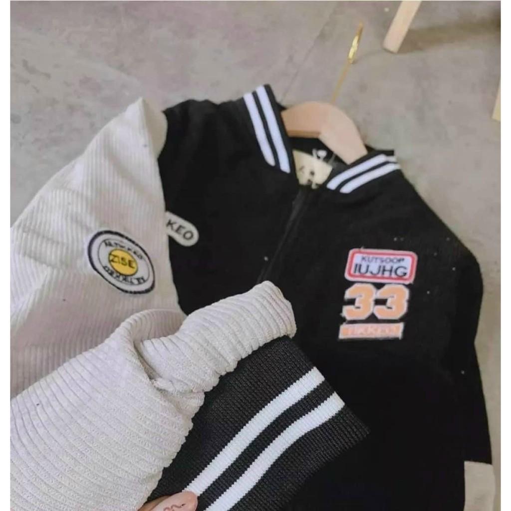 Áo Bomber Nhung Gân 33 Unisex NAm Nữ Couple Hot 2021 Form Rộng Ulzzang
