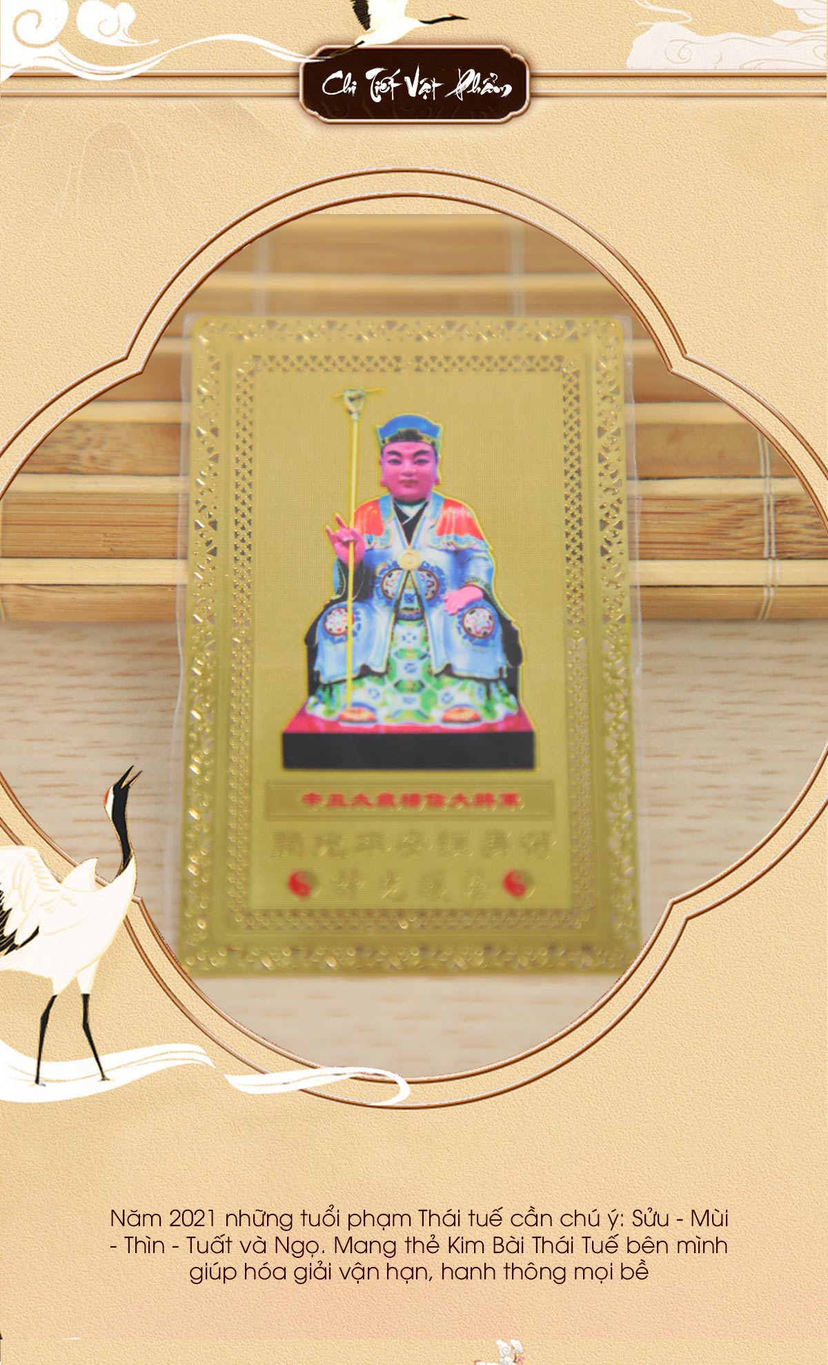 Kim Bài Thái Tuế - bình an, may mắn