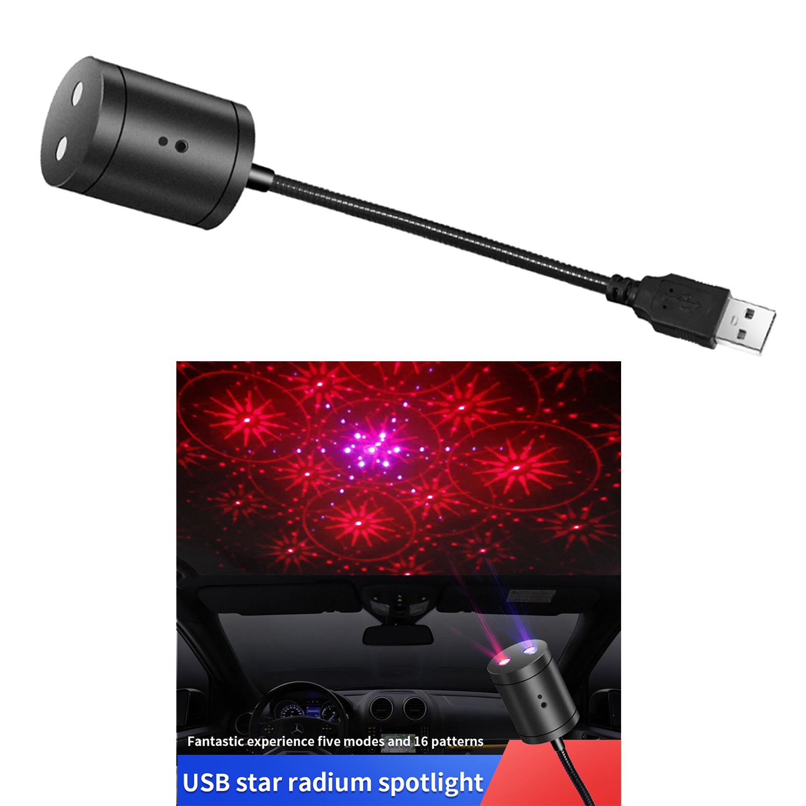 Mini USB LED Car Roof Ceiling Star Night Lights Projector Light Car Atmosphere Light Christmas Ornament