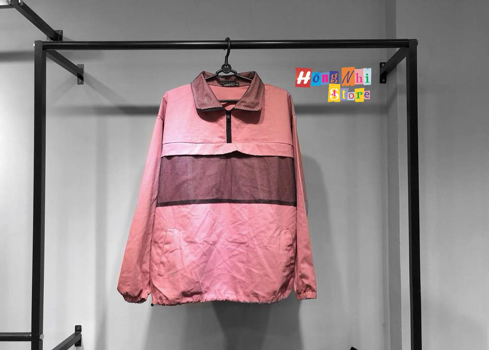 Áo Khoác Jacket Kaki Phối Lưới Màu Hồng - Jacket Kaki Unisex Pink - MM