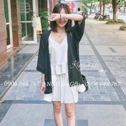 Áo khoác nữ kimono form trơn basic 2 màu tinh tế