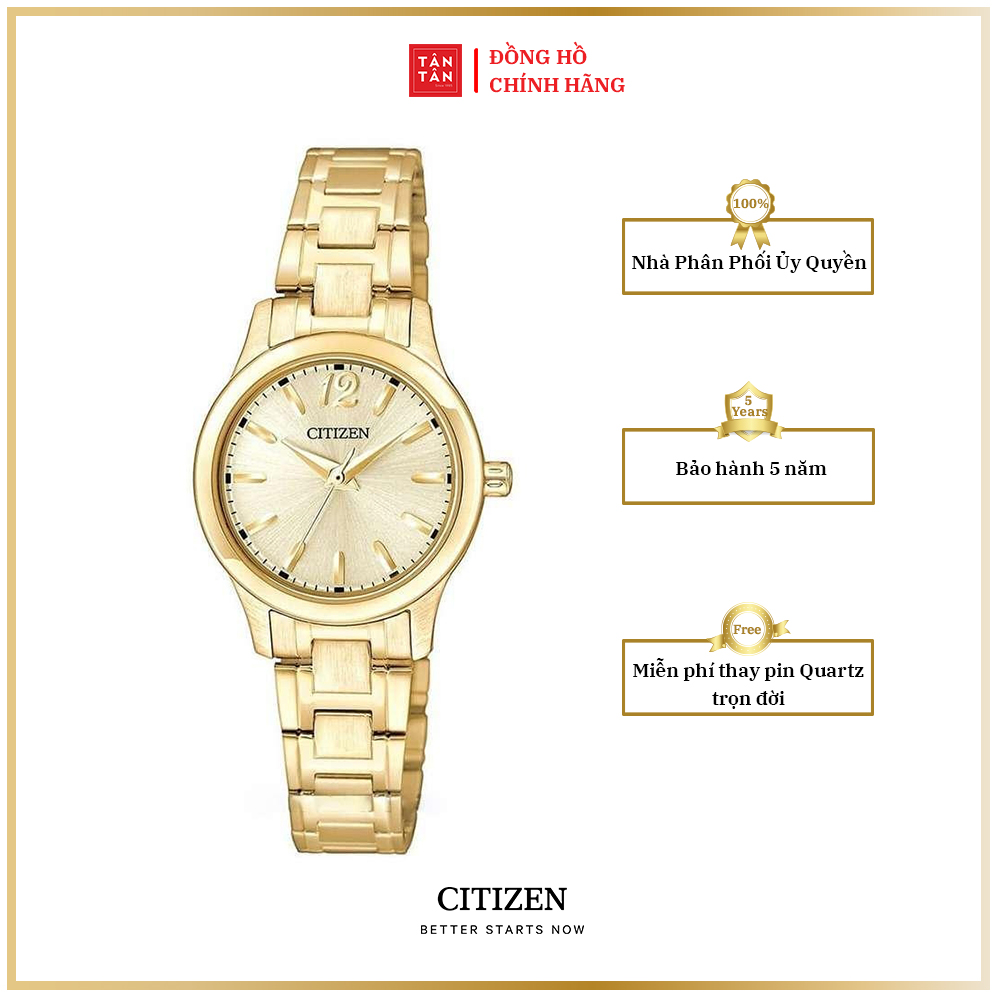 Đồng hồ Nữ Citizen Quartz EL3032-53P 27mm