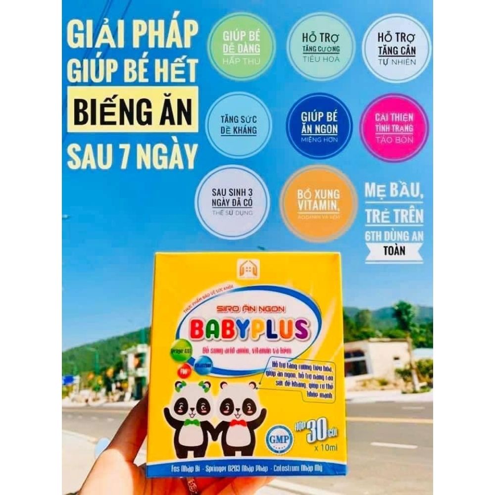 [CHÍNH HÃNG] SIRO ĂN NGON BABYPLUS - GIÚP BÉ BIẾNG ĂN, HẾT TÁO BÓN, TĂNG CÂN TỰ NHIÊN - Bí Quyết Nuôi Con Nhàn Tênh (Trẻ em tiêu hóa kém, biếng ăn, suy dinh dưỡng, gầy yếu  Trẻ hay ốm do sức đề kháng kém  Trẻ đang độ tuổi phát triển cần tăng cường sức khỏe   Trẻ táo bón  Người lớn kém ăn, hấp thụ kém, sức đề kháng kém, mới ốm dậy)