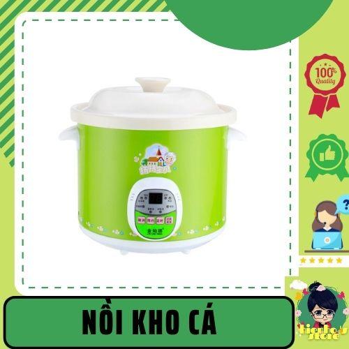 Nồi Kho Cá Màu Xanh Lõi Sứ Đáy Nồi Phẳng, Thành Nồi Dày, Điều Khiển Cơ, Chuyển Chế Độ Nấu Thuận Tiện HH0017