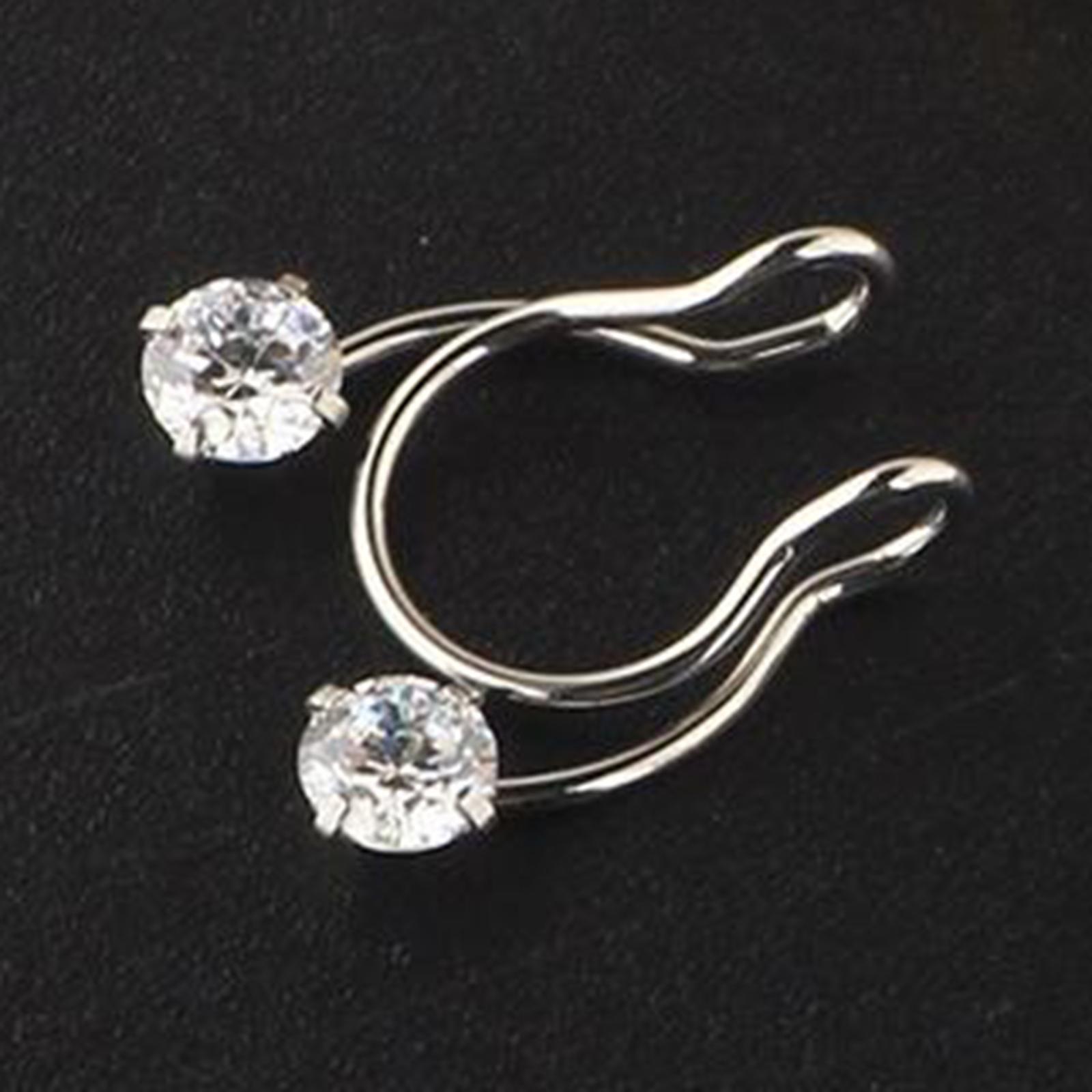 Stainless steel Nose 8mm Loop No Piercing Clip On Hoop Rings