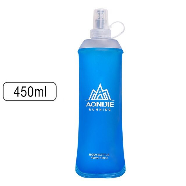 Bình Nước Mềm Có Nắp Thể Thao Aonijie SD19R450 - Dung Tích 450ml, Có Thể Gấp Gọn, Siêu Nhẹ