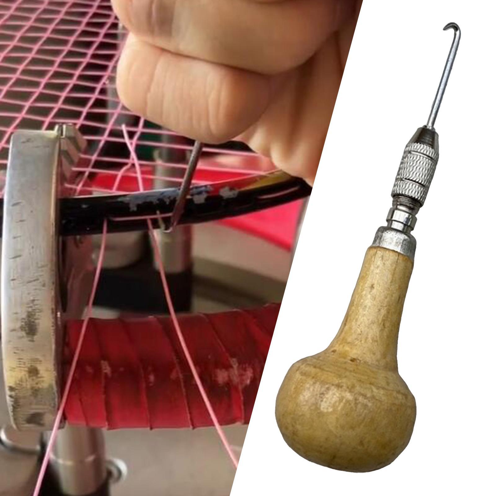 Durable Racket String Puller, Wood Handle Badminton Equipment for Tennis Accessories