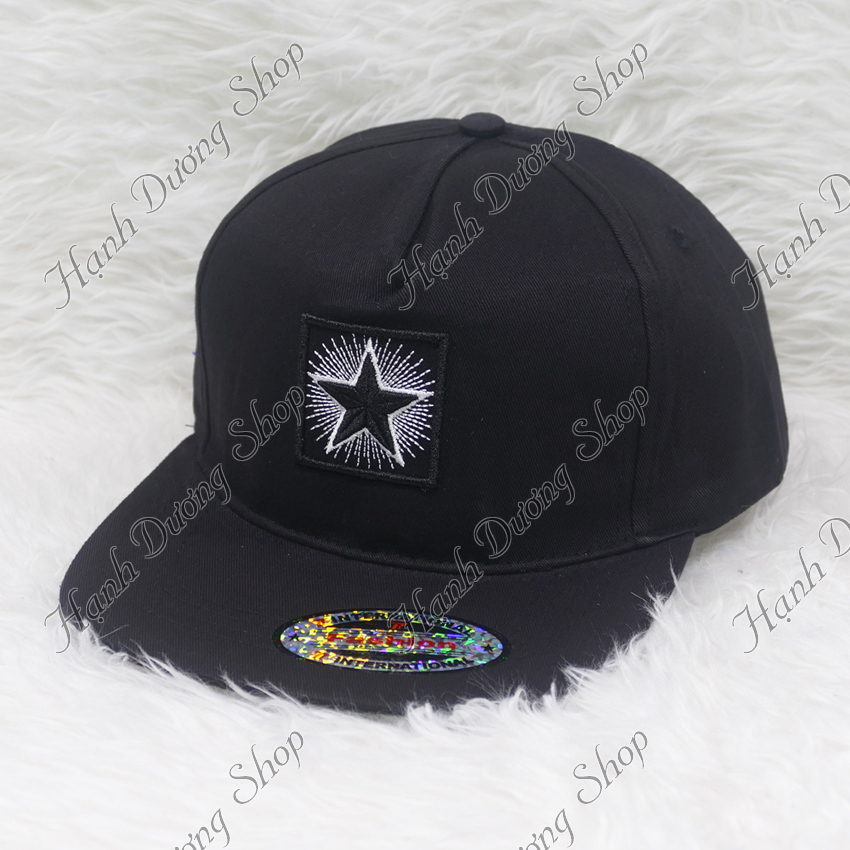 Nón Snapback Ngôi Sao phong cách Hiphop năng động, thiết kế mỏ bằng độc đáo, khóa nhựa dễ dàng tăng giảm size - Hạnh Dương