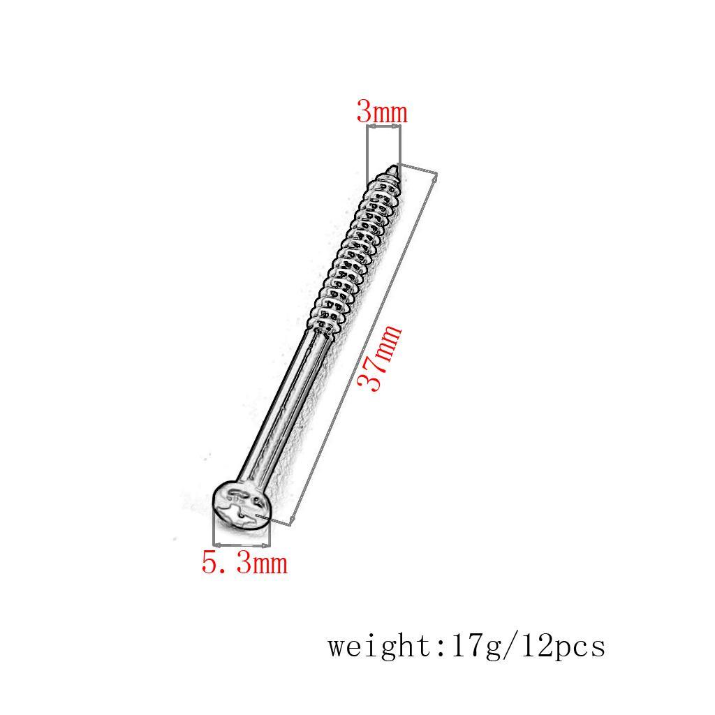 12 Pieces Guitar Bass Pickup Screws for Guitar Accessories