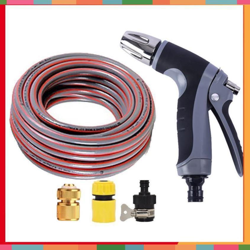 Bộ dây và vòi xịt rửa xe tưới cây tăng áp 7-10M 206817