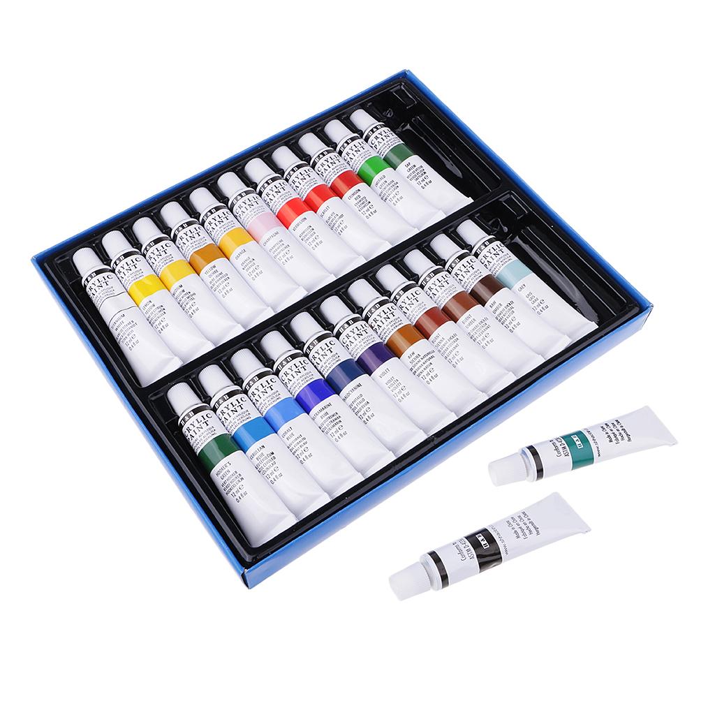 Artists Painting Tools Acrylic Paint 24 Color Acrylic Color Painting Pigment