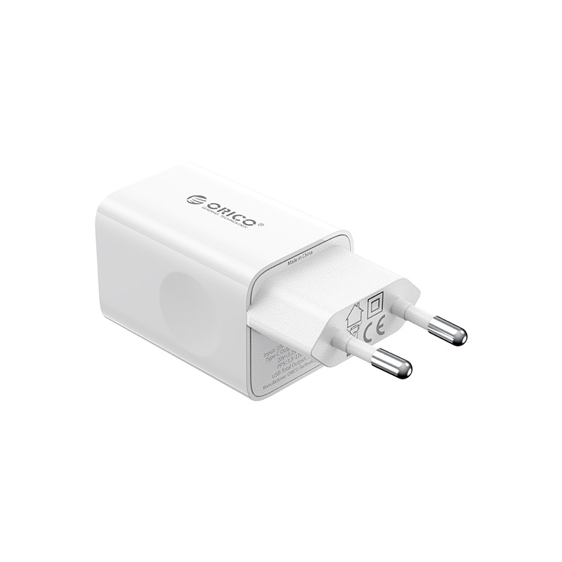 Củ Sạc Nhanh 1 Cổng GaN Type-C 65W ORICO Dành Cho Điện Thoại/Máy Tính Bảng/Laptop PV65-EU-C Hàng Chính Hãng