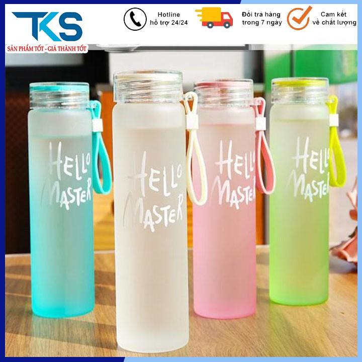 Bình đựng nước Hello Master 480ml chất liệu thủy tinh