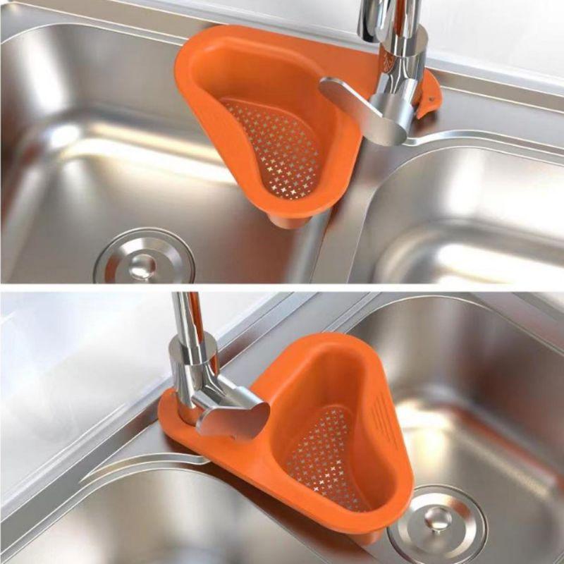 Khay Nhựa Lọc Rác Treo Bồn Rửa Chén Tiện Dụng Tam Giác Thiên Nga