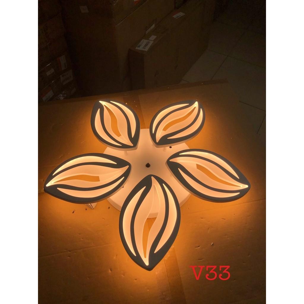 Đèn Ốp Trần LED Hiện Đại V33 Ánh Sáng 3 Chế Độ,Điều Khiển Từ Xa,Tăng Giảm Độ Sáng