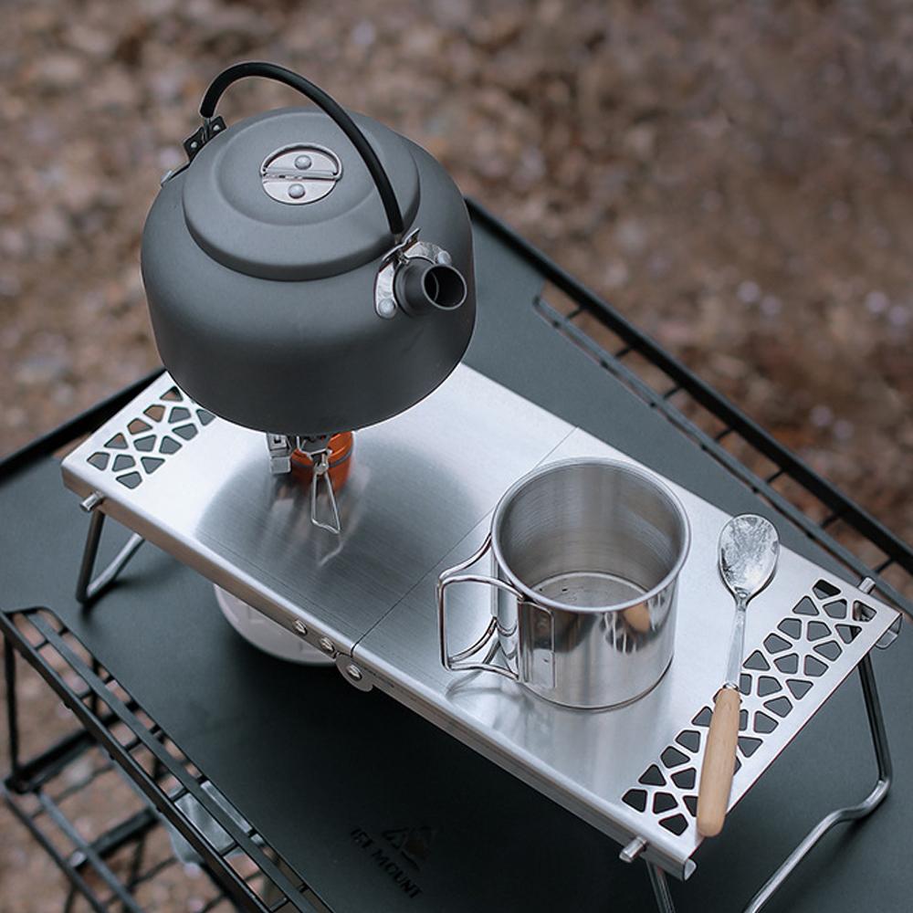 Stainless Steel Outdoor Camping Table Lightweight Folding Table Mini Picnic Table with Carrying Bag