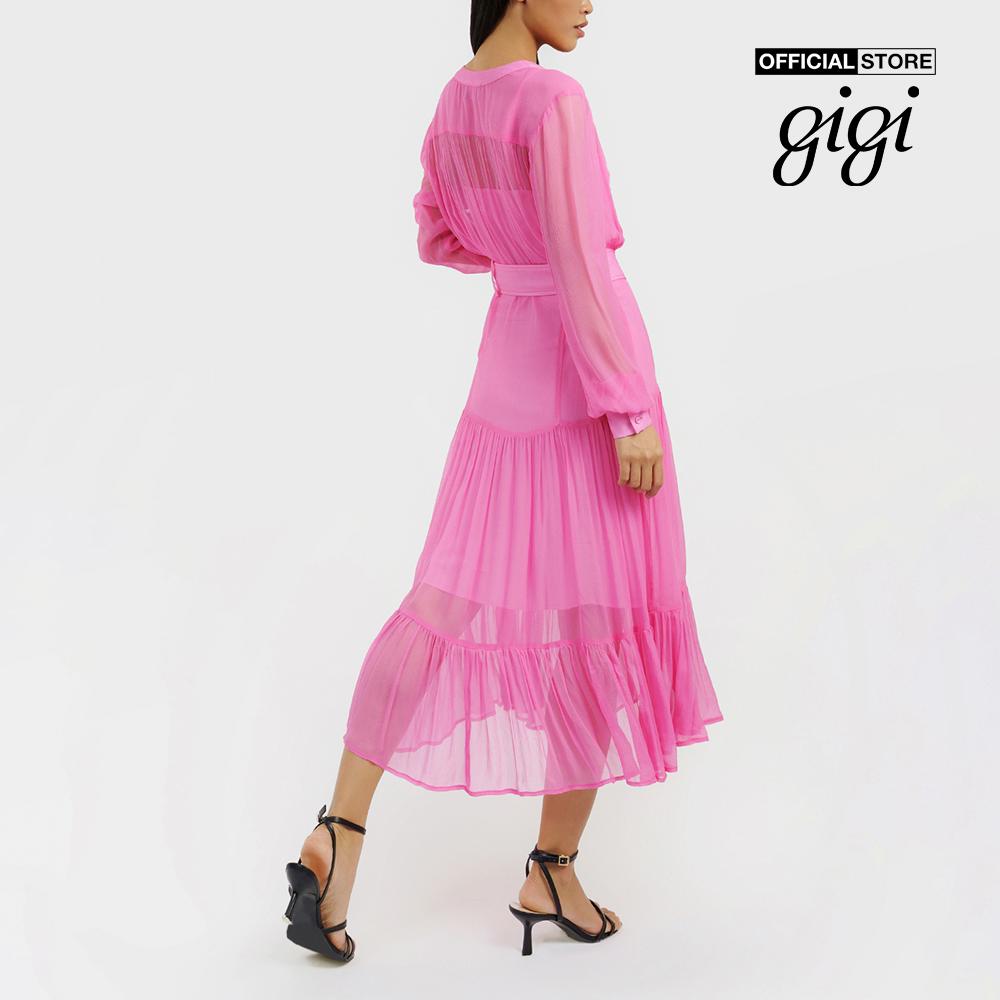 GIGI - Đầm midi phom suông 2 lớp hiện đại G2102D221178